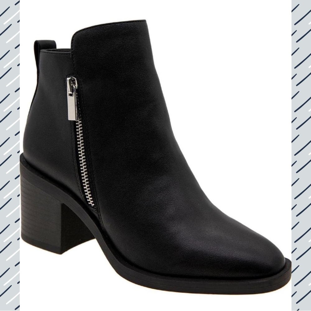 BCBGeneration Women’s Salina Black Leather Ankle Boots